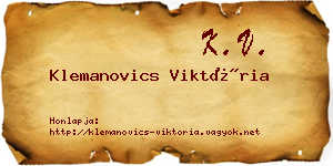 Klemanovics Viktória névjegykártya